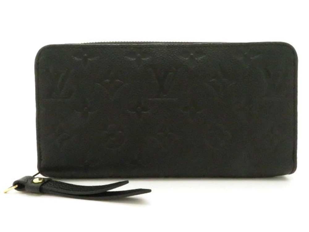 LOUIS VUITTON Zippy Wallet Round Long Monogram Empreinte Noir Black